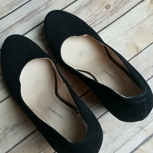 Referans - Suede Pumps with Cork Wedge Heels - Picture 5 of 8